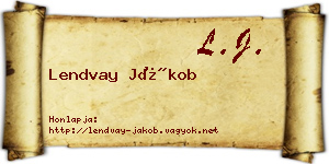 Lendvay Jákob névjegykártya